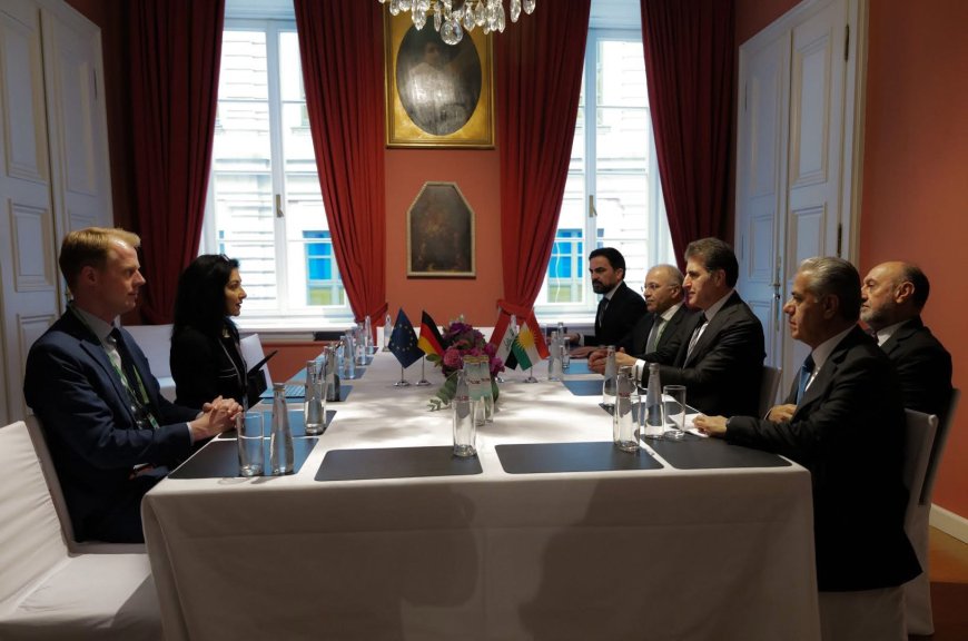 سەرۆک نێچیرڤان بارزانی و وەزیری كاروبارى ئابوورى و وزه‌ى ئەڵمانیا پەرەپێدانی پەیوەندییەکان تاوتوێ دەکەن