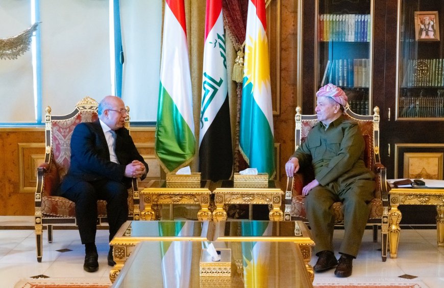 Serok Barzanî Pêşwaziyê Li Balyozê Macaristanê Li Iraqê Kir