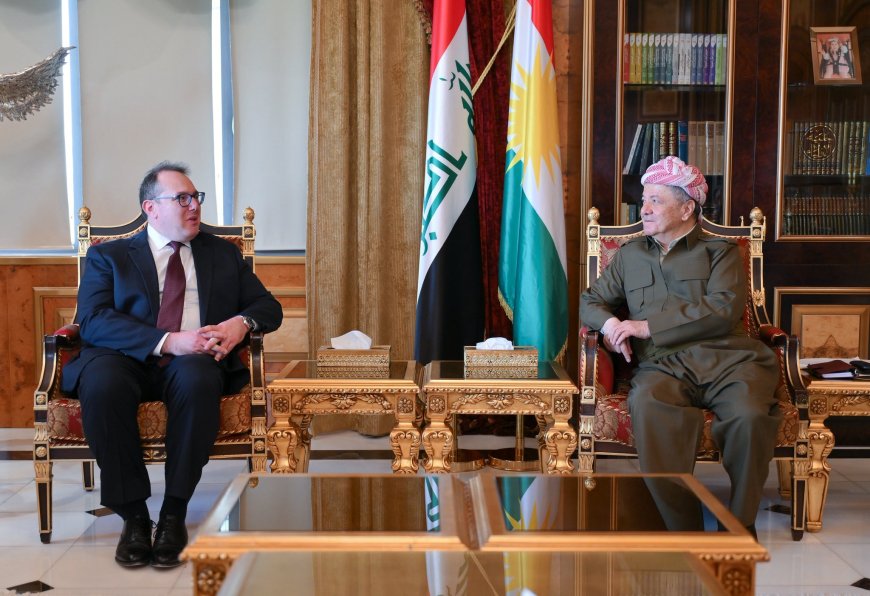 Serok Barzanî Pêşwaziya Berpirsê Balyozxaneya Amerîkayê li Iraqê Kir