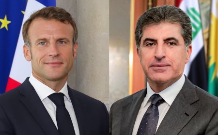 Serok Nêçîrvan Barzanî û Serok Macron tekez li ser parastina aramiyê kirin