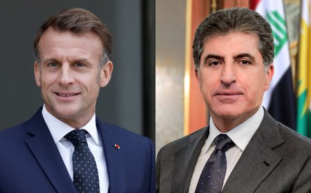 سەرۆك نێچيرڤان بارزانى و سەرۆك ماکرۆن جەخت لە پاراستنی سەقامگیری دەکەنەوە