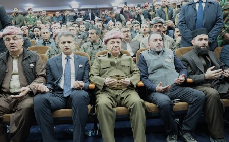 Serok Barzanî Beşdarî Merasîma Şîna Şehîdên Pêşmergeyan li Soranê Kir