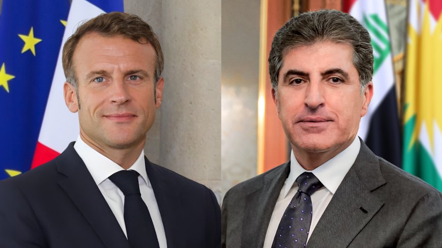 Serok Nêçîrvan Barzanî û Serok Macron tekez li ser parastina aramiyê kirin