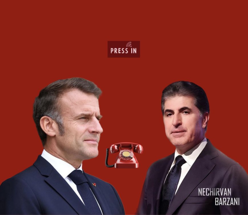 نێوەڕۆکی پەیوەندیی تەلەفۆنیی نێچیرڤان بارزانی و ماکرۆن لەبارەی هێرشەکەی سنووری مەخموور