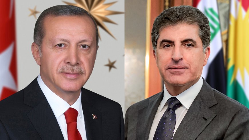 Serok Nêçîrvan Barzanî Peywendiyeke Telefoniyê Ji Serokkomarê Tirkiyê Receb Tayip Erdogan Wergirt