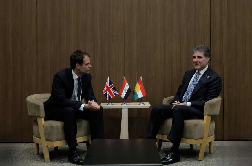 Serok Nêçîrvan Barzanî û wezîrê dewletê yê Brîtanyayê rewşa Iraq û navçeyê gotûbêj kirin