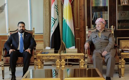 Serok Barzanî pêşwaziya Serokwezîrê Raspartiyê Iraqê kir
