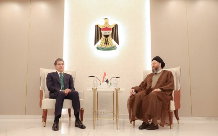 Serok Nêçîrvan Barzanî bi Seyîd Emmar El-Hekîm re civiya