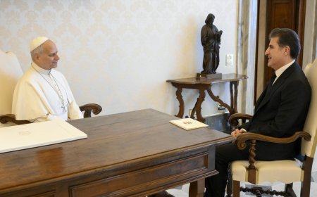 Serok Nêçîrvan Barzanî bi Papayê Pîroz Leo yê Çardehê re civîya
