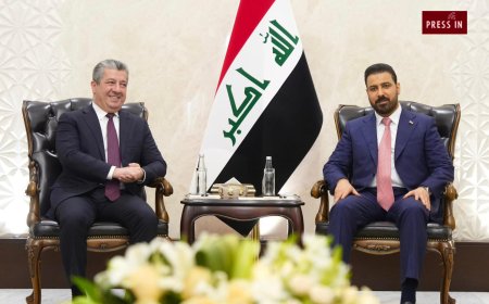 مەسرور بارزانی لەگەڵ عەلی زەیدی تاوتوێی پرسی مووچە و نەوت دەکات