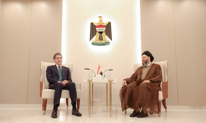 Serok Nêçîrvan Barzanî bi Seyîd Emmar El-Hekîm re civiya
