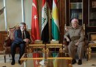 Serok Barzanî pêşwaziya Serokwezîrê berê yê Tirkiyê kir