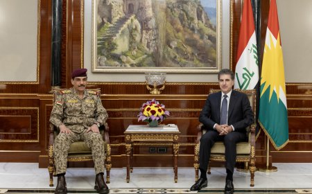Serok Nêçîrvan Barzanî ligel şandeke bilind a serbazî ya Iraqê civiya