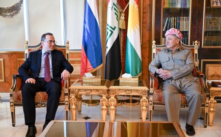 Serok Barzanî pêşwaziyê li Balyozê Rûsyayê yê li Iraqê kir