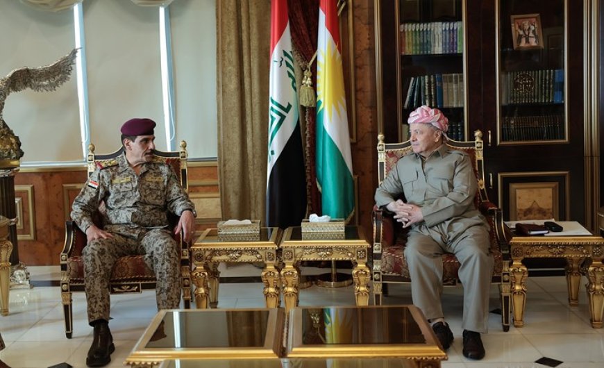 Serok Barzanî pêşwaziyê li Sererkanê Iraqê kir