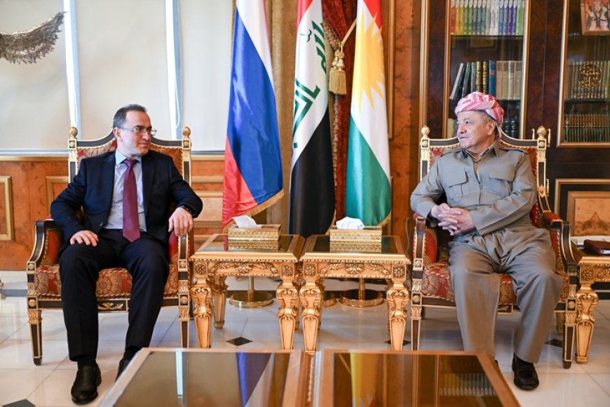 Serok Barzanî pêşwaziyê li Balyozê Rûsyayê yê li Iraqê kir