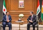 سەرۆکوەزیران مەسرور بارزانی پێشوازی لە محەممەد عەبدولرەحمان تورکۆ، وەزیری پەروەردە و خوێندنی سووریا کرد.