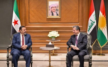 سەرۆکوەزیران مەسرور بارزانی پێشوازی لە محەممەد عەبدولرەحمان تورکۆ، وەزیری پەروەردە و خوێندنی سووریا کرد.