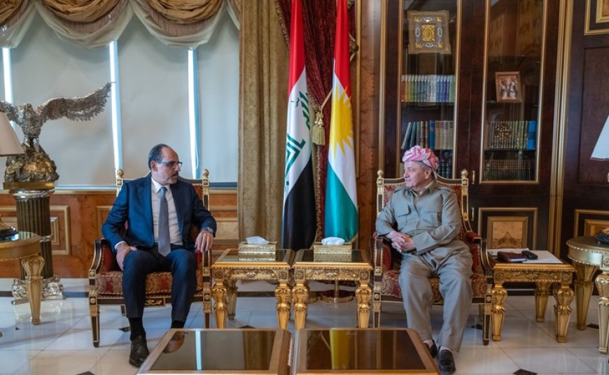 Serok Barzanî pêşwaziya Serokê Saziya Hewalgiriya Neteweyî ya Tirkiyeyê kir