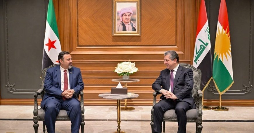 سەرۆکوەزیران مەسرور بارزانی پێشوازی لە محەممەد عەبدولرەحمان تورکۆ، وەزیری پەروەردە و خوێندنی سووریا کرد.